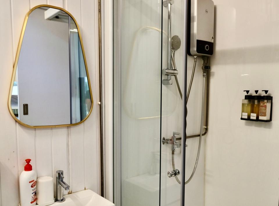 A bathroom in the small house