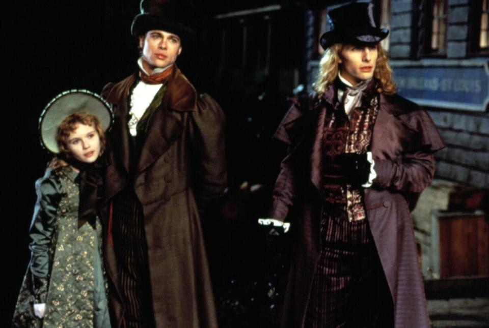 Kirsten Dunst, Brad Pitt, and Tom Cruise in Interview with the Vampire.