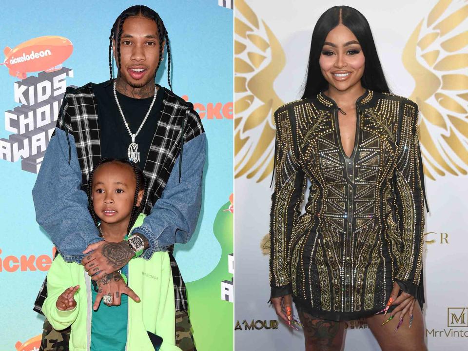 Albert L. Ortega/Getty Tyga and King (L), Blac Chyna (R)