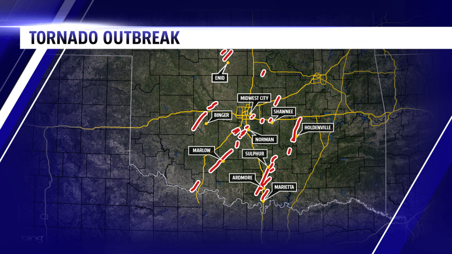 map of tornado tracks