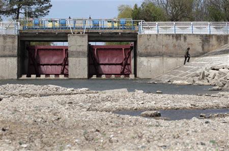 A view shows a section of the North Crimean Canal outside the settlement of Tabachnoye near Dzhankoi in Crimea, April 25, 2014. REUTERS/Stringer