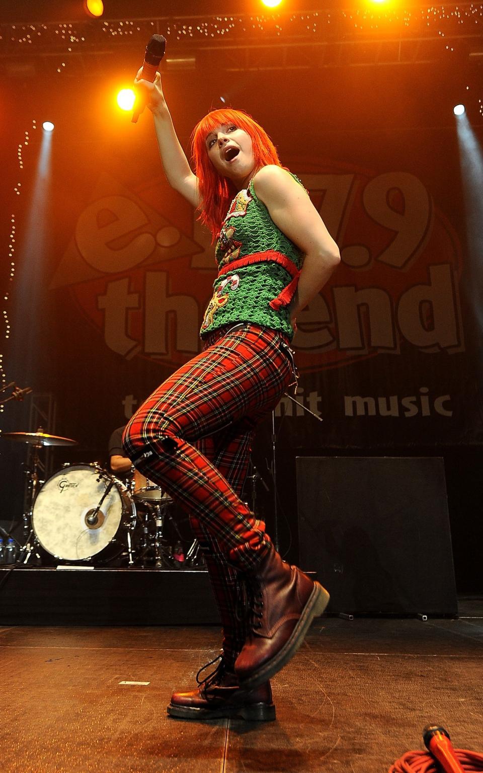 Singer Hayley Williams of Paramore performs wearing Dr Martens in 2010