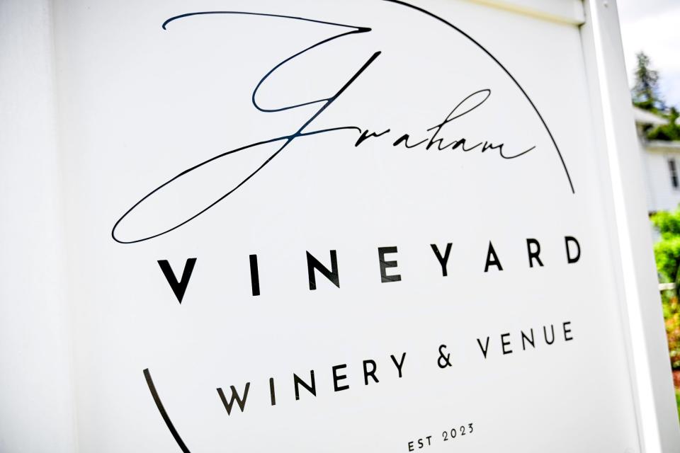 The sign of the Graham Vineyard and Winery on Wednesday, May 29, 2024, in Laingsburg.