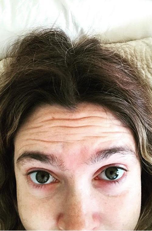 <p>Drew Barrymore took to her Instagram to share this makeup free snap with the a funny caption, "OH MY GOD How did I let it get this bad. Base and brows needed."</p>