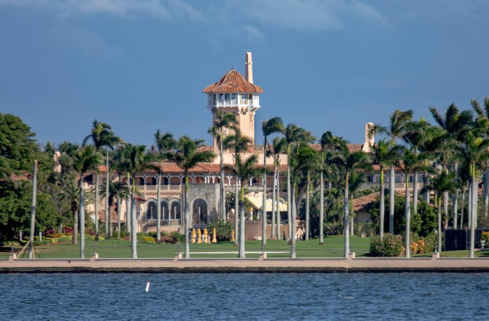 The rear of the Mar-a-Lago Club faces the Intracoastal Waterway in Palm Beach.