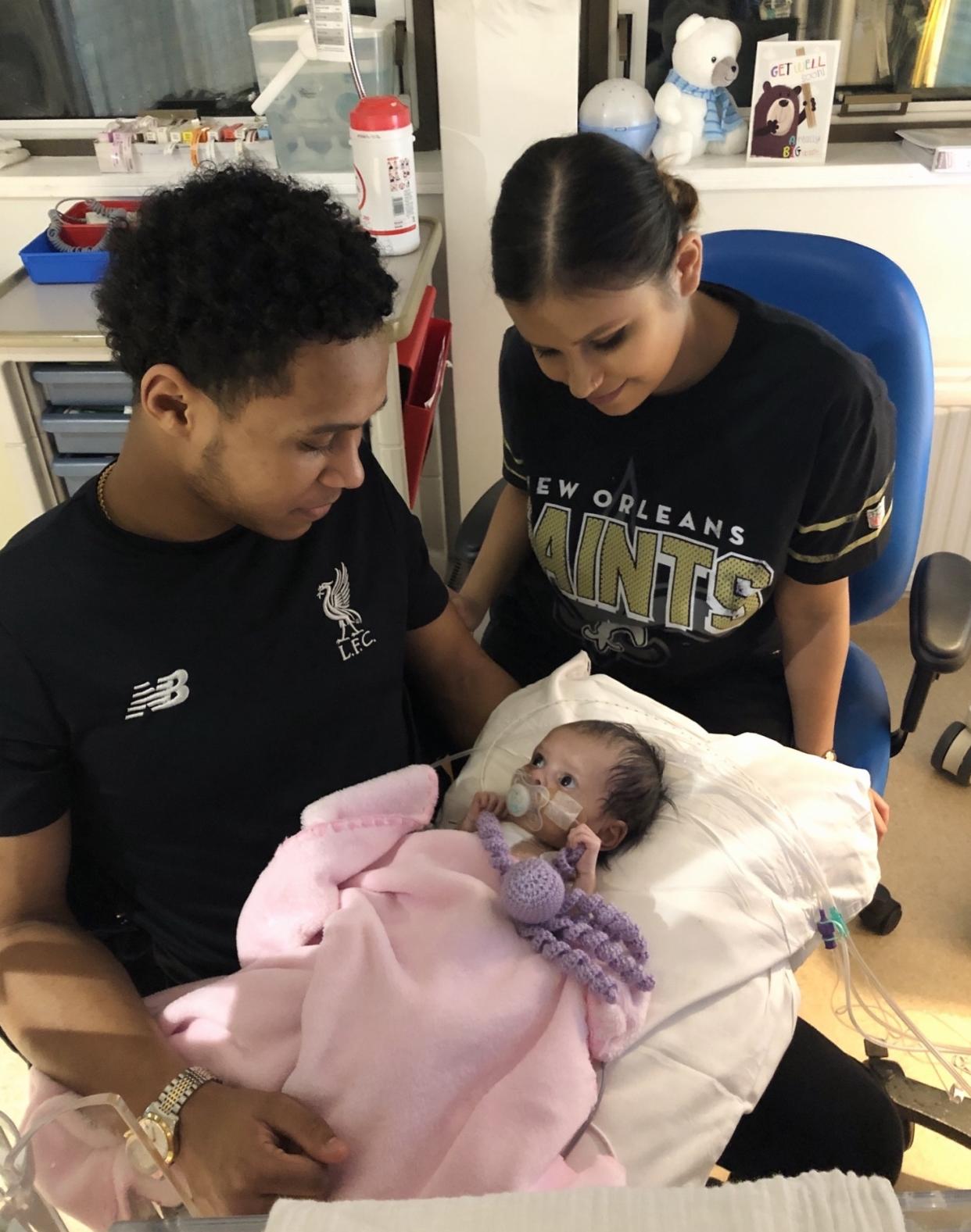 Nailah Ally pictured with parents Laila Tobota and Emmanuel Ally (Family handout/Irwin Mitchell/PA Wire)