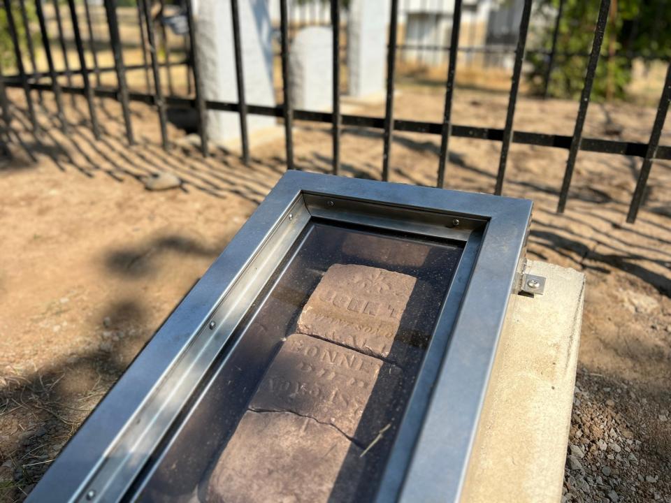 A broken headstone, preserved at the Bonney Cemetery, helped spark research into the history of the tiny pioneer cemetery on the grounds of MacLaren Youth Correctional Facility in Woodburn.