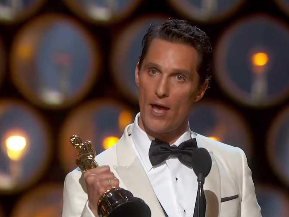 matthew mcconaughey oscars alright alright alright