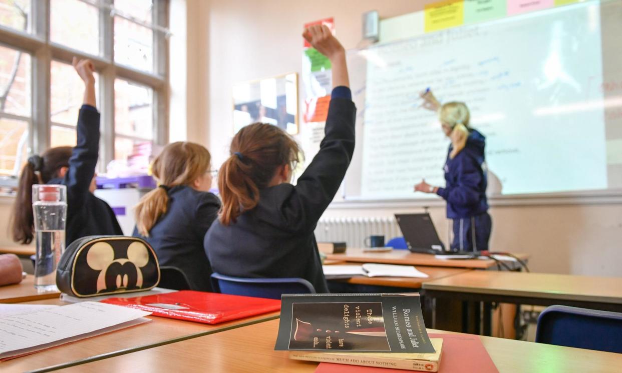 <span>Unlike the 50% of graduates in other professions who regularly work from home, most teachers are tied to the classroom.</span><span>Photograph: Ben Birchall/PA</span>