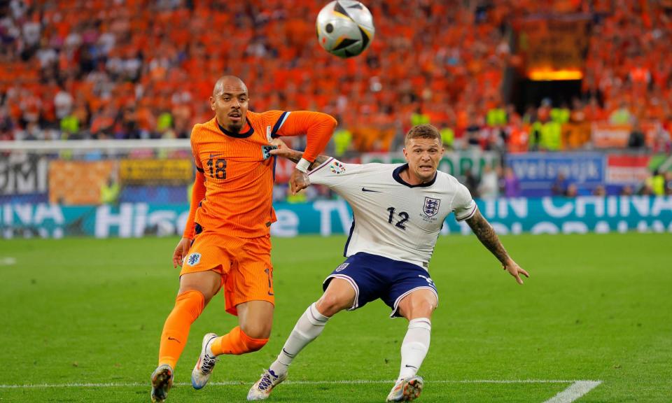 <span>Kieran Trippier started six games for England at Euro 2024.</span><span>Photograph: Tom Jenkins/The Guardian</span>