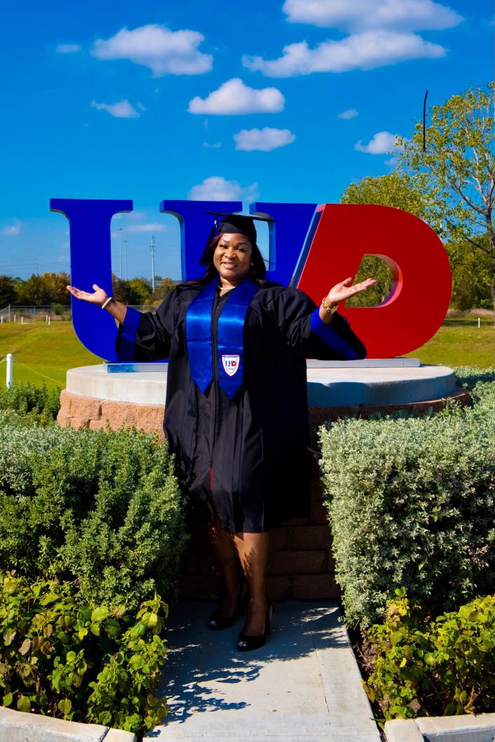 Gray accomplished her goal of getting her bachelor's degree at UHD. (Photo courtesy of Anthony Taylor)