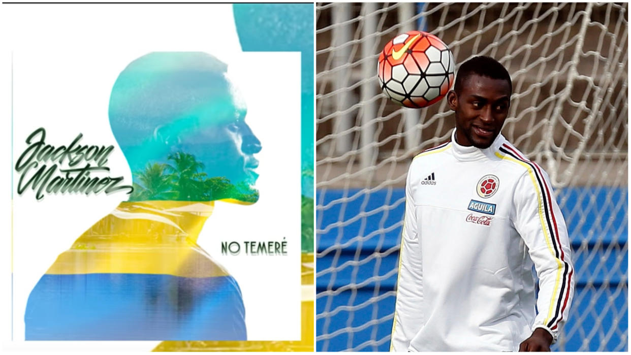 ‘No Temeré, el primer álbum de rap del futbolista colombiano Jackson Martínez. | Foto: AP