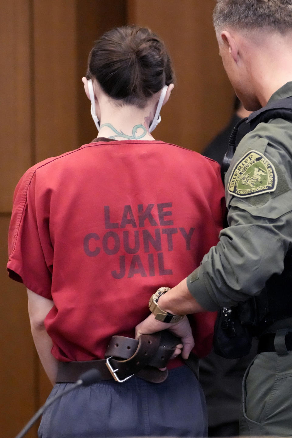 Robert E. Crimo III., leaves after a case management conference with Judge Victoria A. Rossetti at the Lake County Courthouse Friday, Jan. 5, 2024, in Waukegan, Ill. A case management conference is scheduled for a suspect in a mass shooting that left seven people dead during a July 4 parade in Highland Park, Illinois. (AP Photo/Nam Y. Huh, Pool)