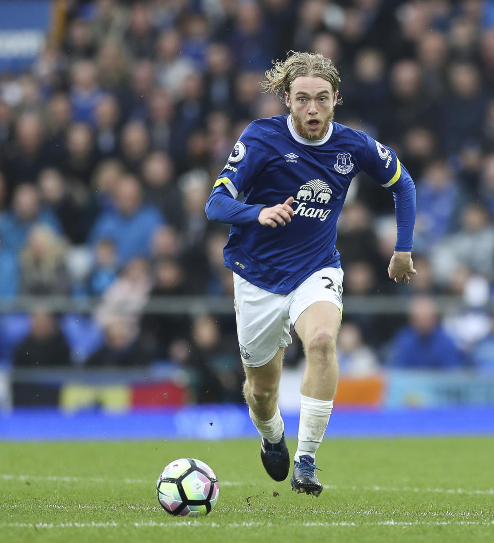 Everton's Tom Davies has been in great form this season
