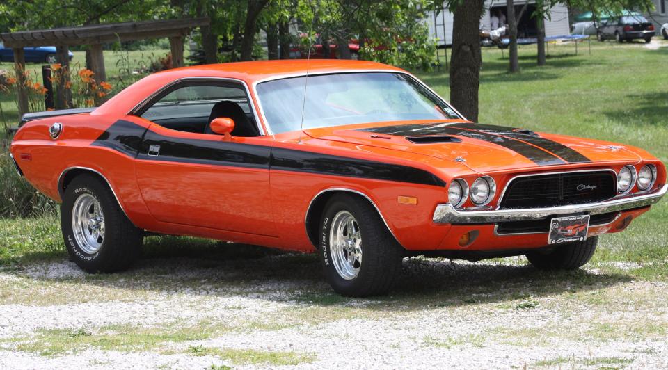 The 1974 Dodge Challenger that belongs to Tab Koontz