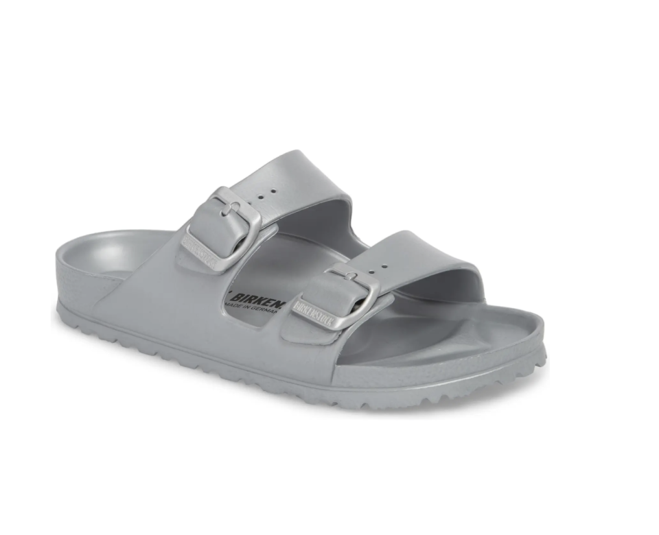 Essentials Arizona Waterproof Slide Sandal - Silver - Nordstrom, $45