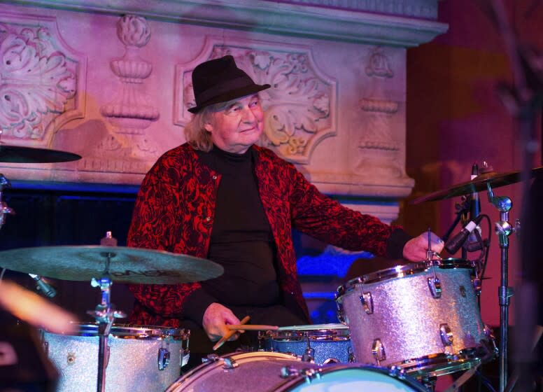 Alan White performs in New York in 2017.