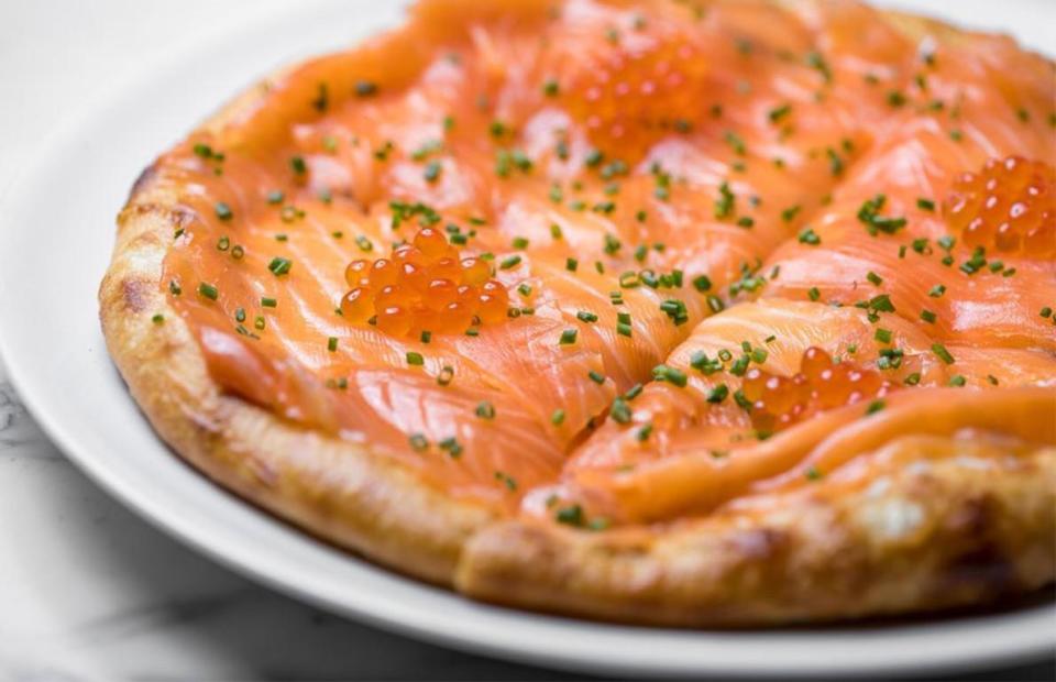 Pizza With House-Cured Smoked Salmon, Spago (Beverly Hills, California)