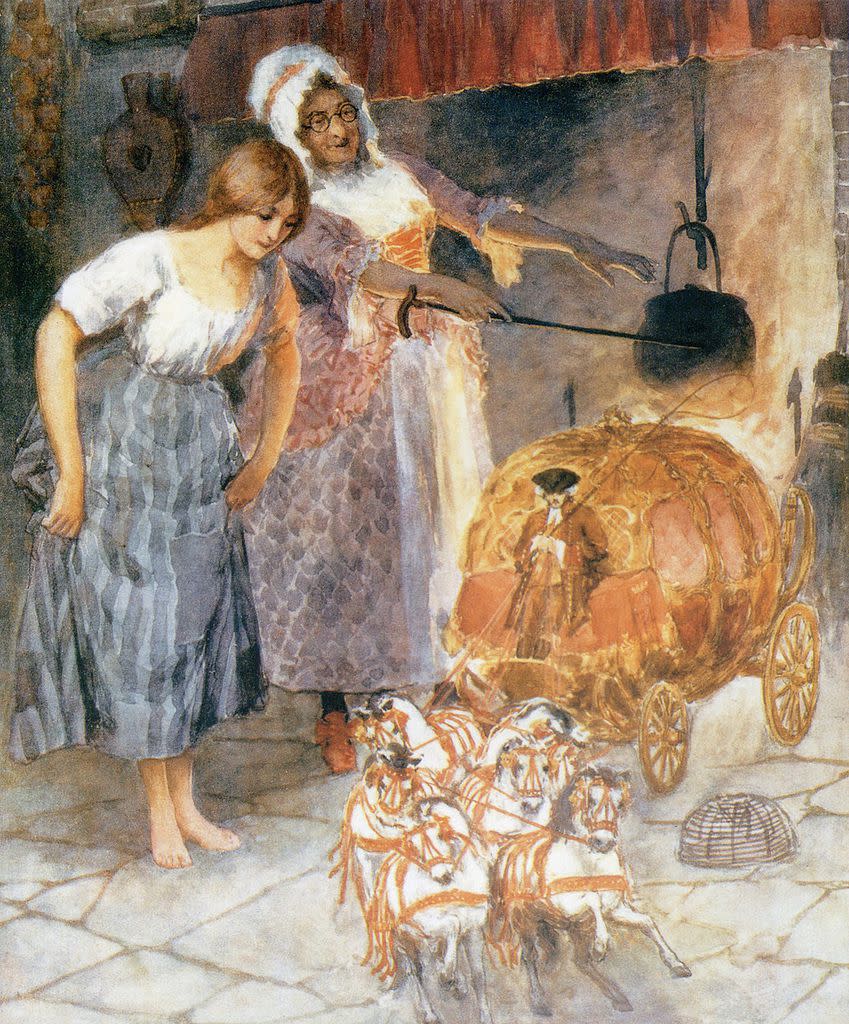Cinderella and the Fairy Godmother by William Henry Margetson.