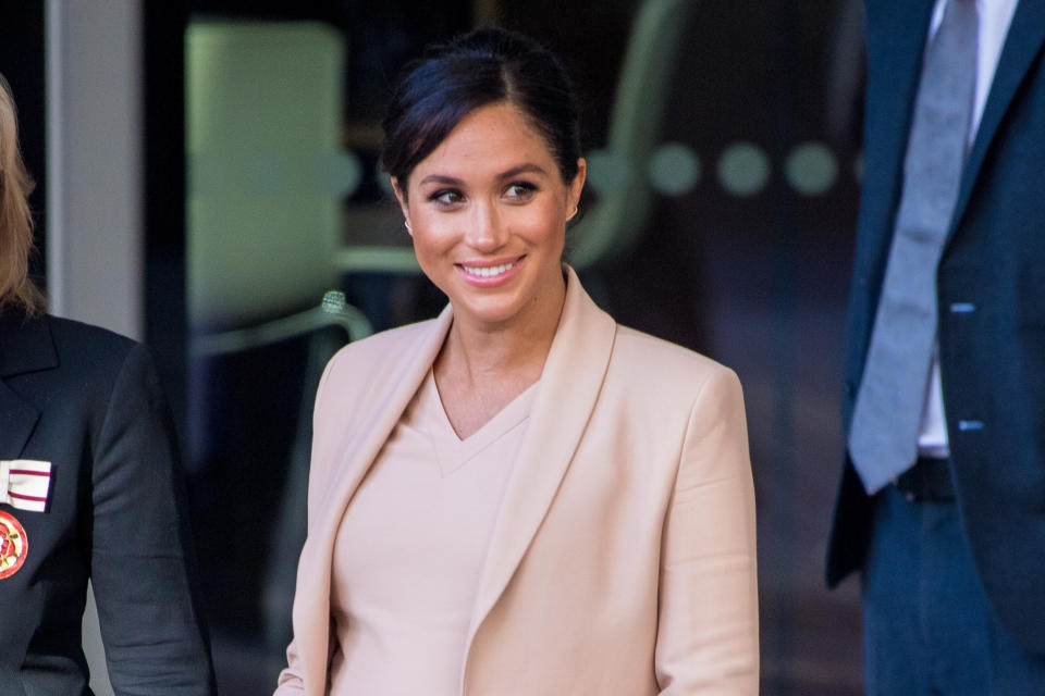 Meghan at the National Theatre last week [Photo: PA]