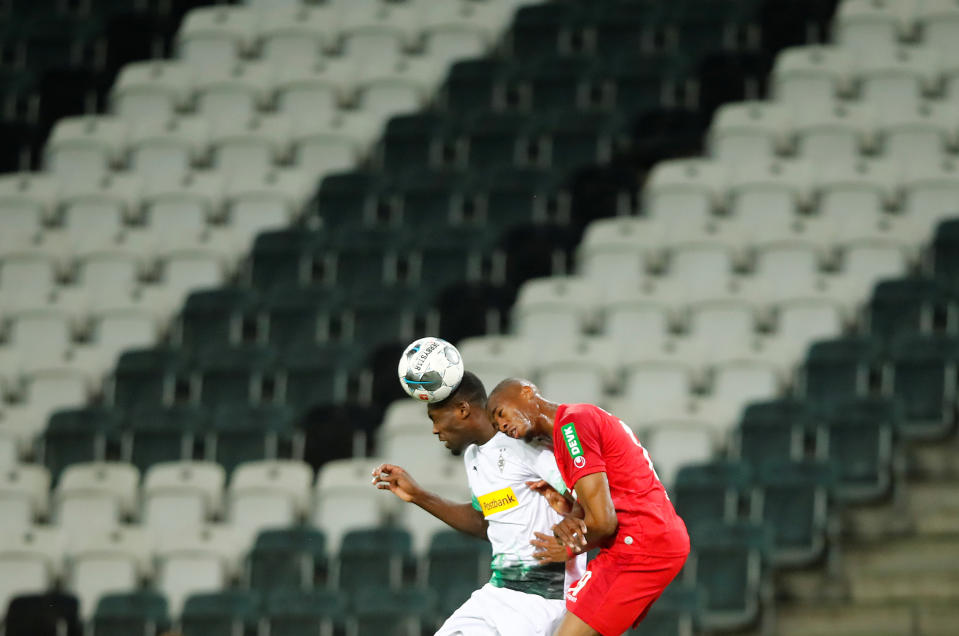 Soccer games played without fans are one of the actions taken amid the coronavirus outbreak that could reverberate throughout the sport for years to come. (REUTERS/Wolfgang Rattay)