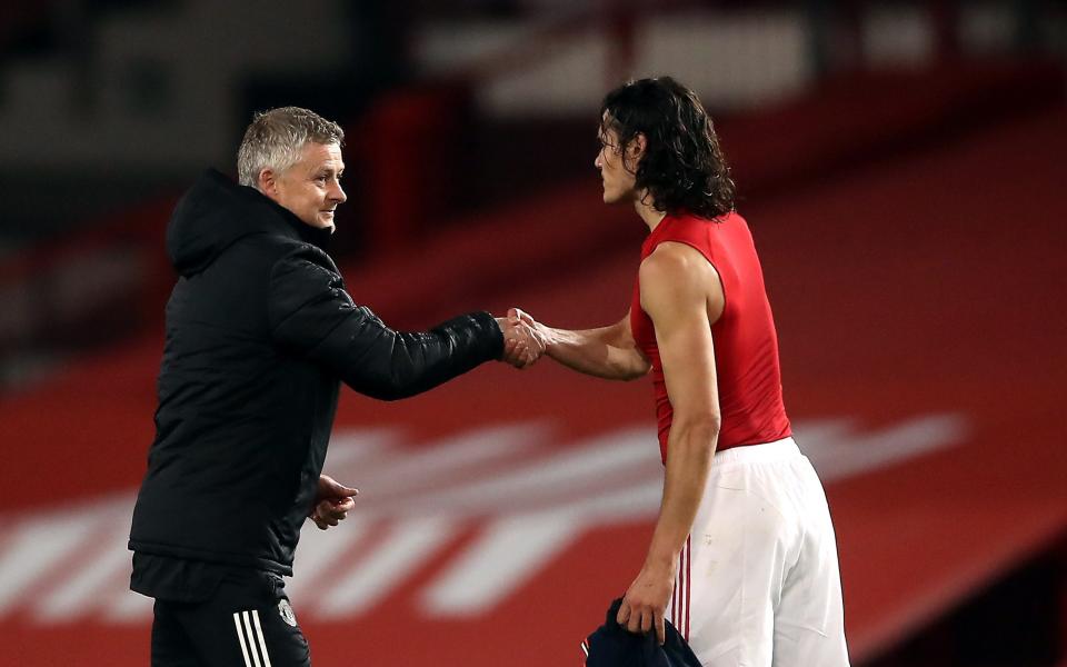 Manchester United manager Ole Gunnar Solskjaer is backing Edinson Cavani - PA