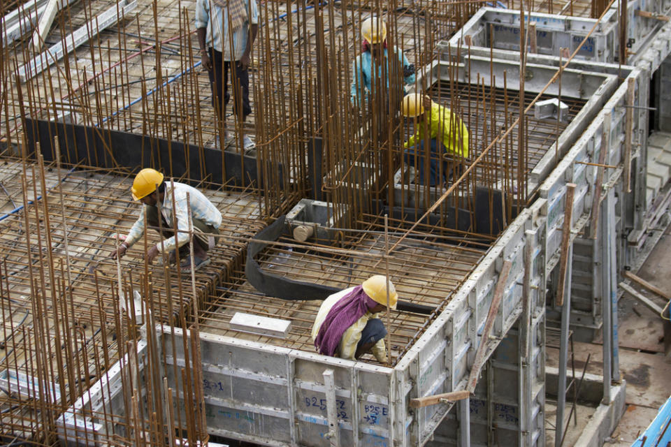 concrete, building, work