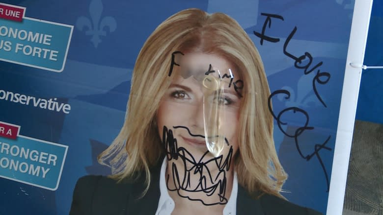 Conservative candidate in Montreal target of sexist graffiti