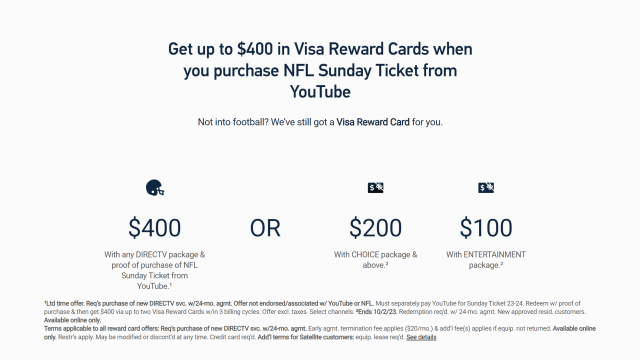 DirecTV is offering free NFL Sunday Ticket — but there's a catch