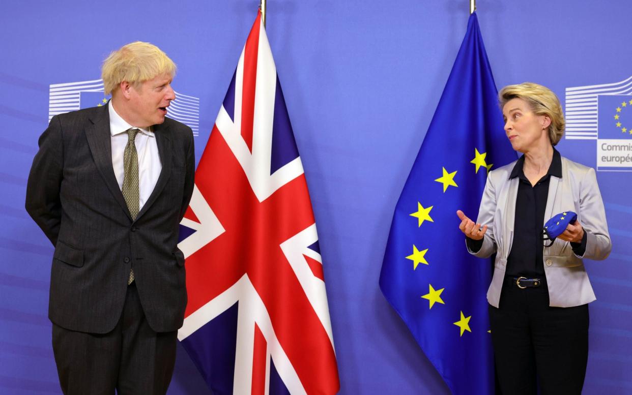Boris Johnson and Ursula Von Der Leyen meet in Brussels  - Andrew Parsons / No10 Downing Street