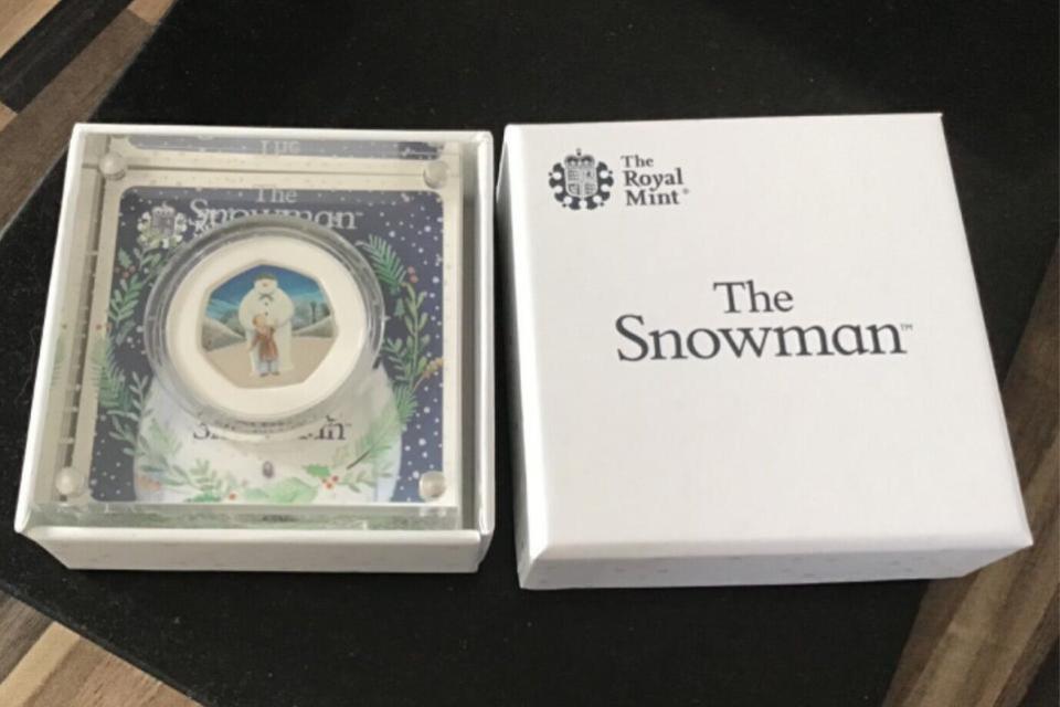 Worcester News: There are a collection of Royal Mint coins featuring characters from The Snowman film