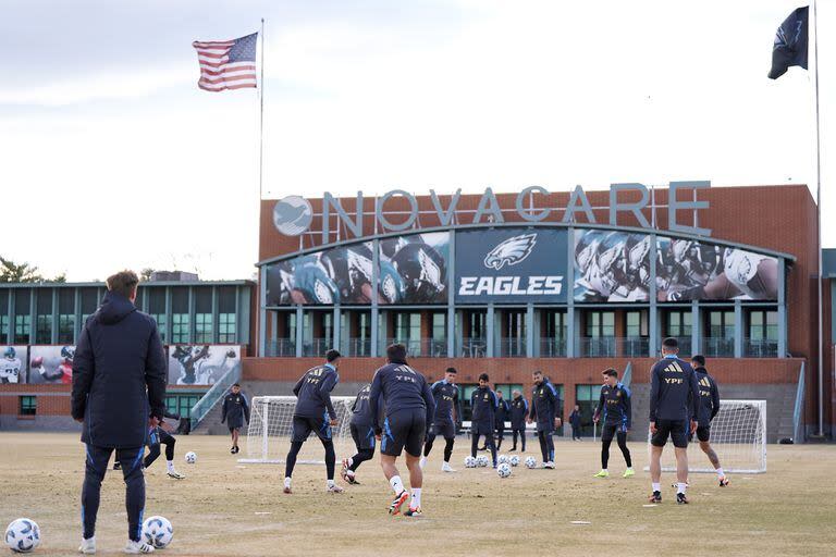 El entrenamiento del plantel argentino en Philadelphia, rumbo al primer amistoso frente a El Salvador