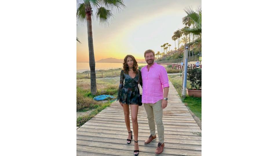 Nick Knowles and his fiance Katie on holiday