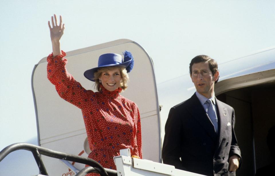 <p>Diana waves goodbye to the crowd in Melbourne, Australia, as she and Charles journey to New Zealand.<br></p>