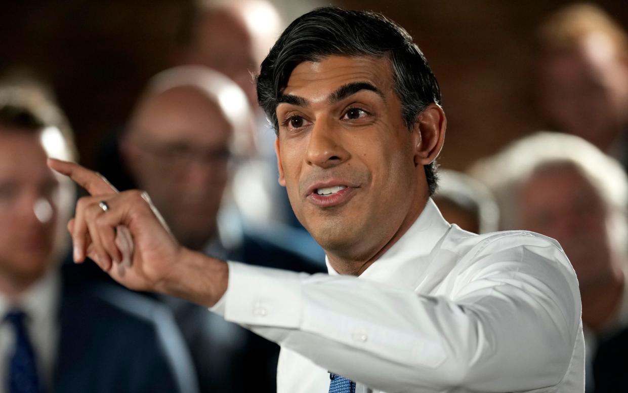 Prime Minister Rishi Sunak hosts a PM Connect event in Accrington, Lancashire.