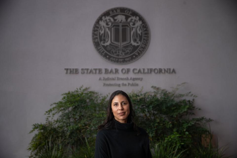 Leah Wilson, executive director of the California Bar, photographed outside Bar offices in Los Angeles