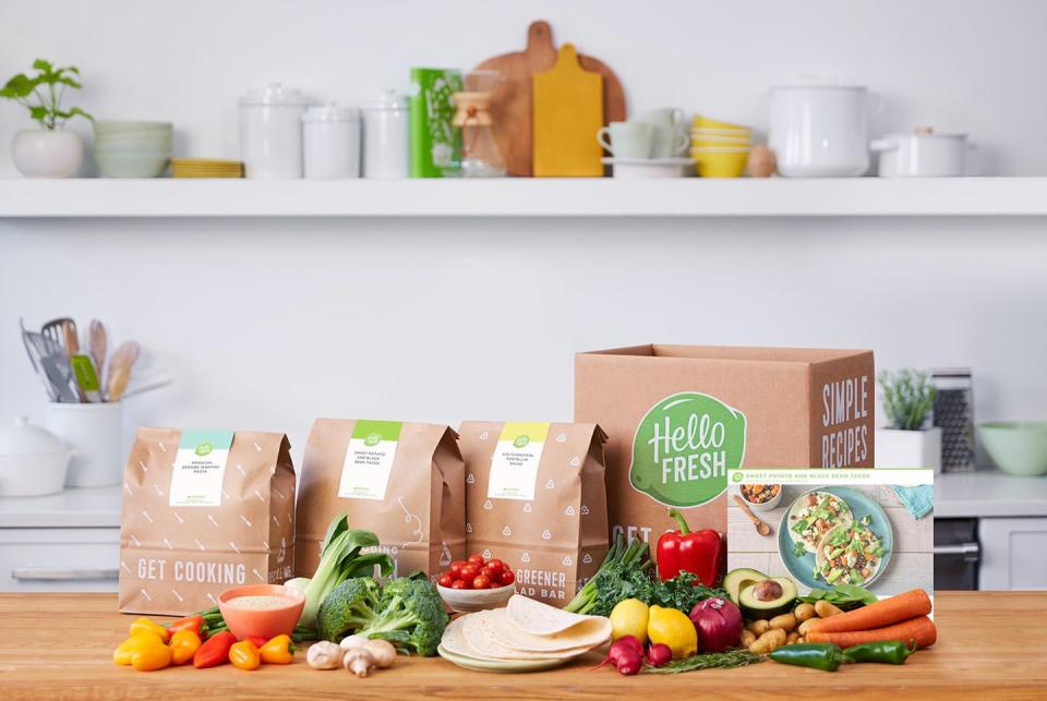 <p>What makes <a rel="nofollow noopener" href="https://www.hellofresh.com/" target="_blank" data-ylk="slk:Hello Fresh;elm:context_link;itc:0;sec:content-canvas" class="link ">Hello Fresh</a> unique is that it offers a vegetarian meal plan for folks who don't eat meat. The company is also committed to using responsibly-sourced ingredients. </p><p>To use, first choose from the veggie, classic, or family plans, which all come with two or three recipes per week and start at $7.99 per serving. Still skeptical? Purchase a <a rel="nofollow noopener" href="http://fortune.com/2018/06/04/hellofresh-grocery-stores/" target="_blank" data-ylk="slk:Hello Fresh meal kit in select grocery stores;elm:context_link;itc:0;sec:content-canvas" class="link ">Hello Fresh meal kit in select grocery stores</a> for your first go-around.</p><p><a rel="nofollow noopener" href="https://www.hellofresh.com/" target="_blank" data-ylk="slk:SUBSCRIBE NOW;elm:context_link;itc:0;sec:content-canvas" class="link ">SUBSCRIBE NOW</a></p>