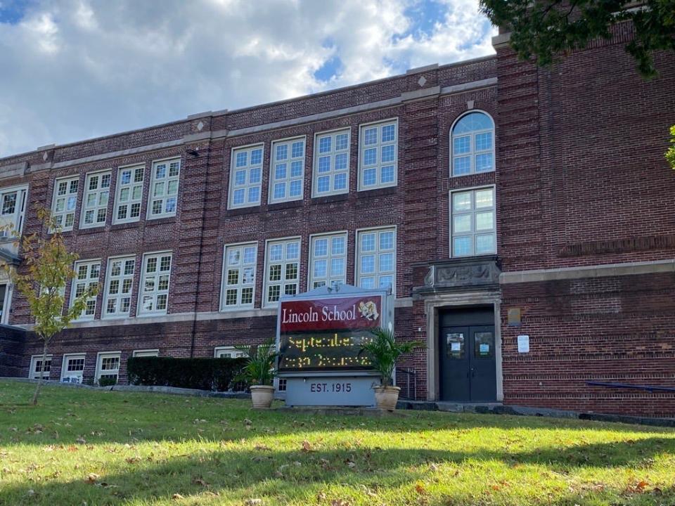 A fire damaged the Lincoln School in Nutley on Monday, Oct. 9, 2023, when the school was closed for Columbus Day.