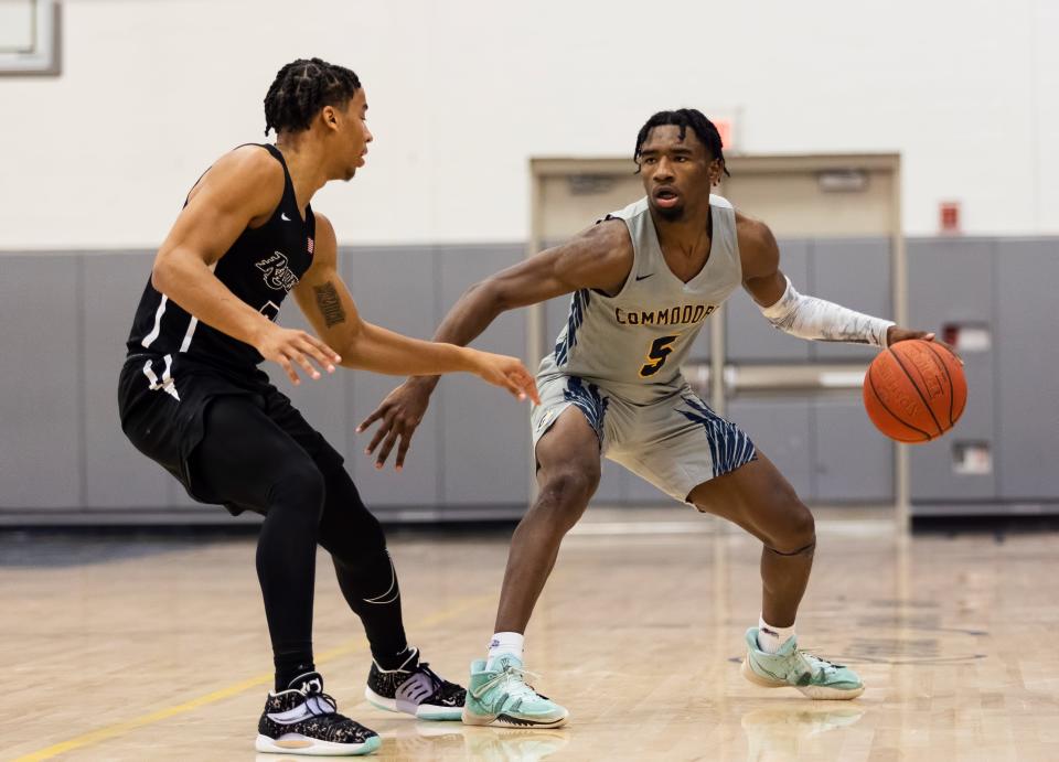 Chase Forte looks to make a play during a game against Northwest Florida State on Tuesday, Jan. 4, 2022.