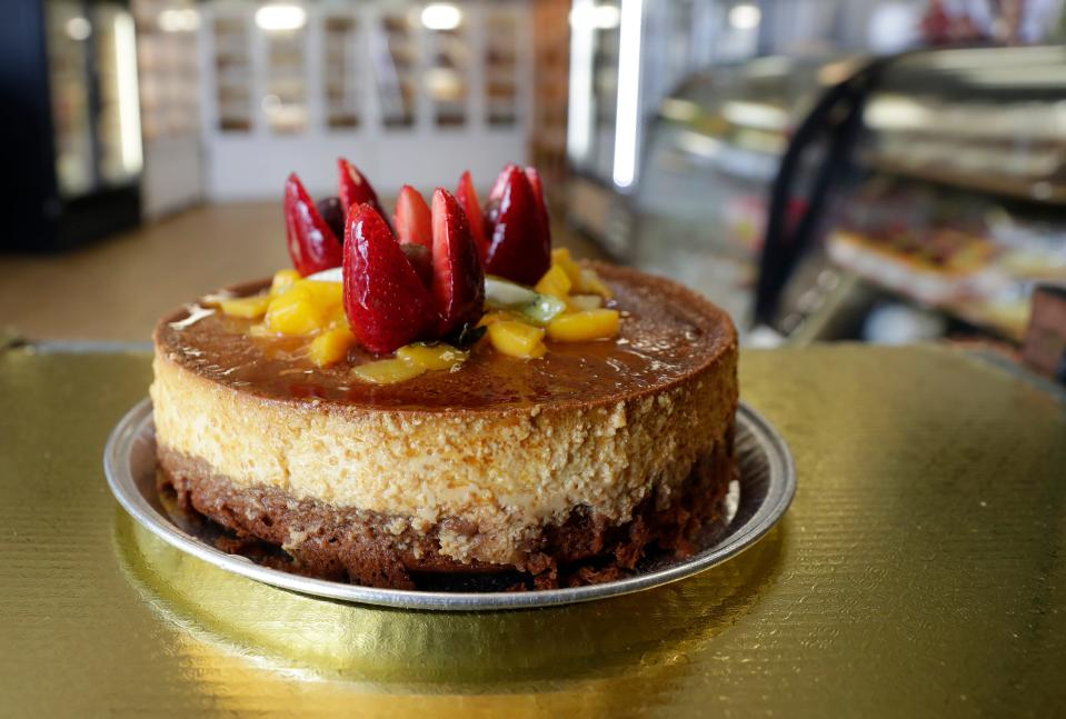 A flan cake available at La Rosa Bakery in Green Bay, Wis.