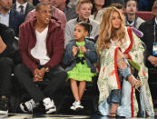 The family of three (and soon to be five!) sat curtsied at the NBA All-Star Game in New Orleans in February 2017.
