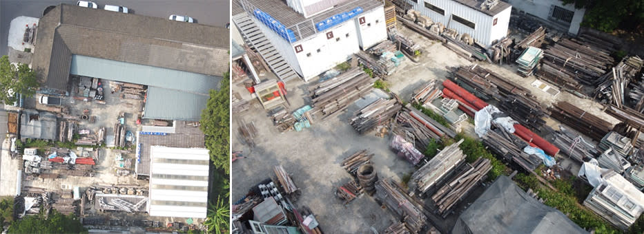 圖1，台南市文資建材銀行空拍照。圖片來源：台南市文資建材銀行拍攝