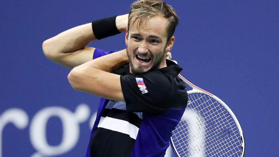 Daniil Medvedev, pictured here in action against Dominic Thiem at the US Open.