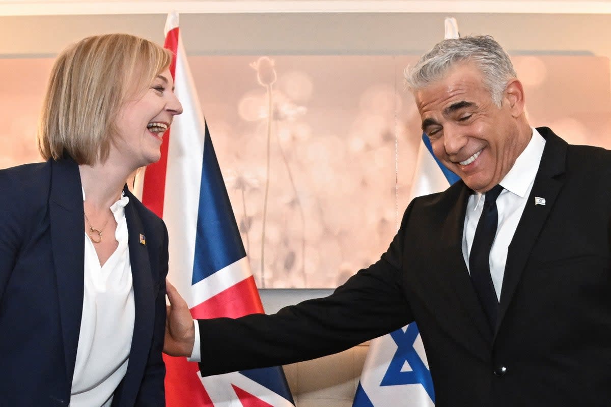 Liz Truss has told her Israeli counterpart she is reviewing moving the British embassy in Tel Aviv to the contested holy city of Jerusalem (Toby Melville/PA) (PA Wire)