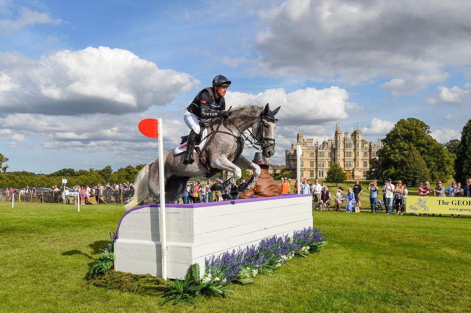 Oliver Townend riding Ballaghmor Class for GBR during the cross country phase at the Defender Burghley Horse Trials
