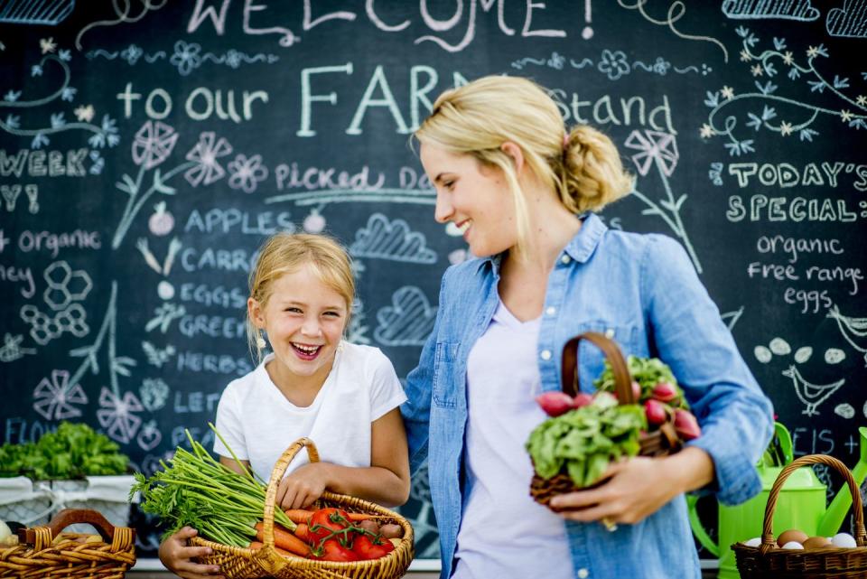 24) Head to the farmers market.