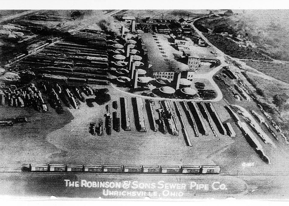 The Robinson & Sons Sewer Pipe Co. in Uhrichsville went into operation on July 25, 1903.