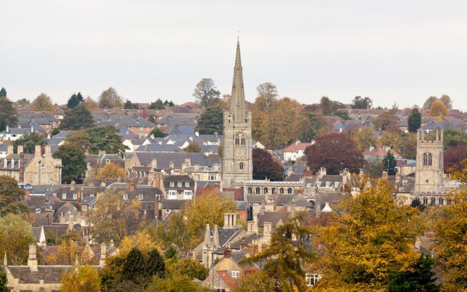 The historic English market town of Stamford in Lincolnshire