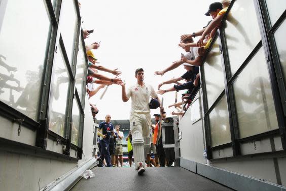 Cook after hitting an unbeaten 244 at the MCG in 2017. England lost the series 4-0 (Getty)