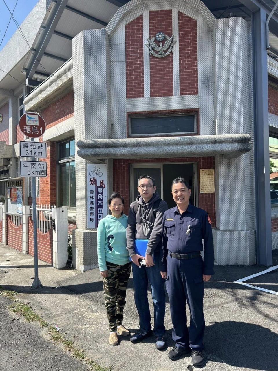 高萩光男和劉女的後代子孫野間樹，利用新年連假期間，獨自從日本來台尋根。圖／翻攝自「雲林縣警察局虎尾分局」臉書粉專